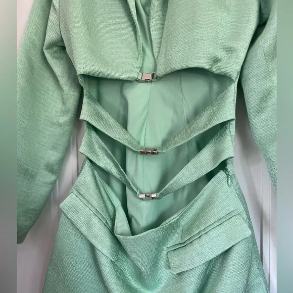 NWT $262 Revolve Atoir The Emily Collared Blazer Dress in Malachite Green - S - Picture 4 of 7